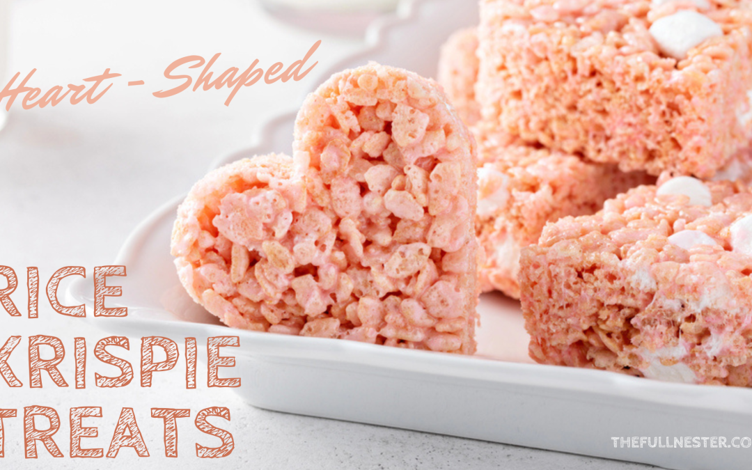 Strawberry Heart-Shaped Rice Krispie Treats