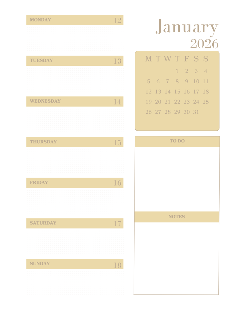 2026 Planner